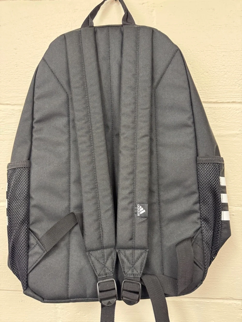 adidas Black Backpack with White Stripe Accents - Picture 5 of 8
